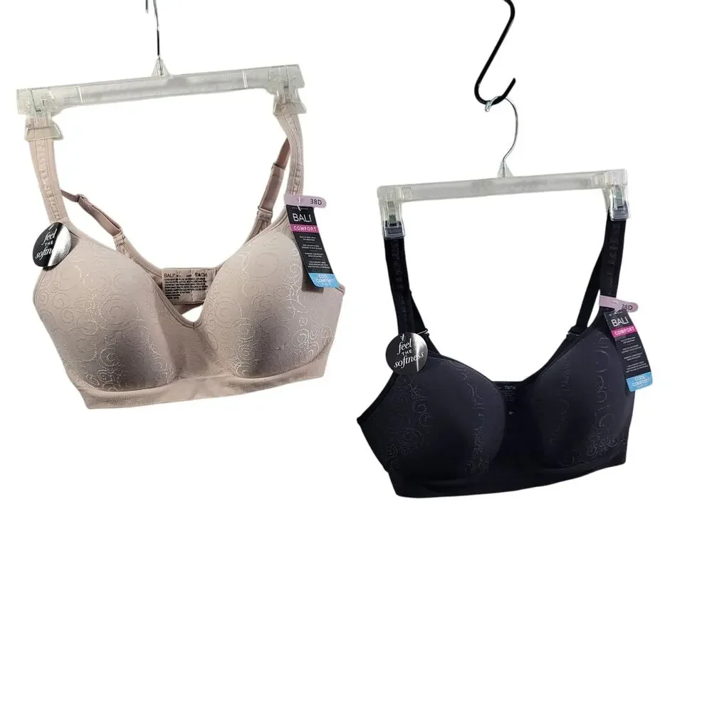 Bali Comfort Cool Comfort Fabric Lot of 2 Wireless Bras NWT Size 38D 121824-1004 - Picture 6 of 8
